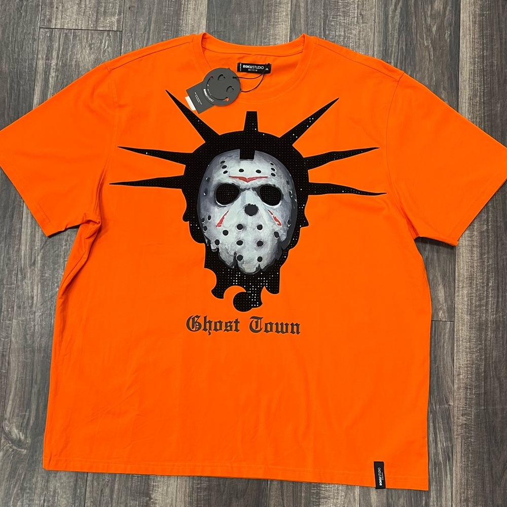 Men’s Ghost Town Orange Roku Graphic T-Shirt